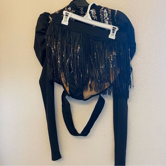 Revolution 10th House Dance Costume 2 piece black sequin BIONIC TH23116 LA adult - Picture 3 of 13